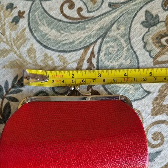 Red Mini Clutch with Silver Accents - Picture 8 of 8